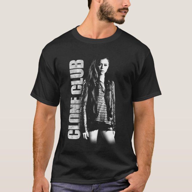 Camiseta El servir huérfano del negro el | Sarah - miembro (Anverso)
