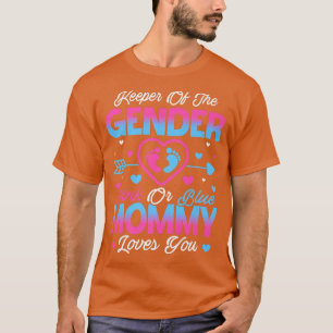 Camiseta El sexo del bebé revela la ducha amor rosa o azul