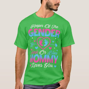 Camiseta El sexo del bebé revela la ducha amor rosa o azul