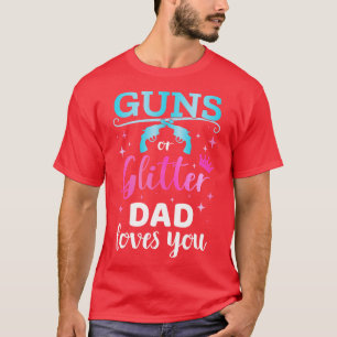 Camiseta El sexo revela que el padre o el purpurina coincid