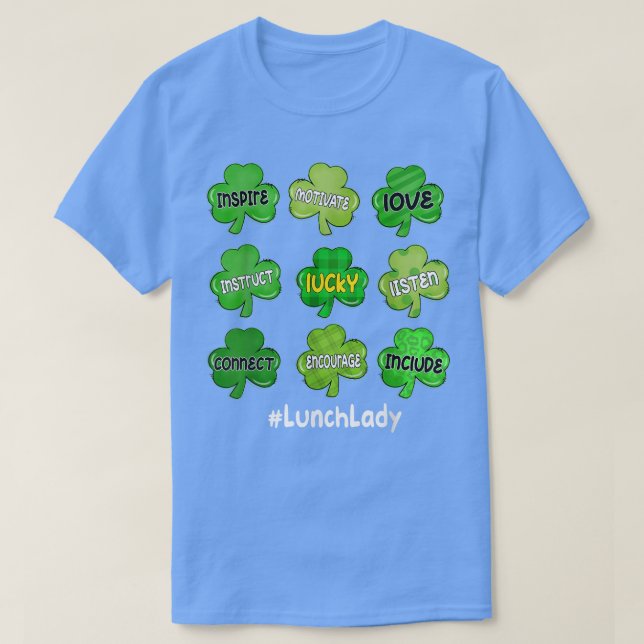 Camiseta El Shamrock irlandés inspira amor por el almuerzo  (Diseño del anverso)