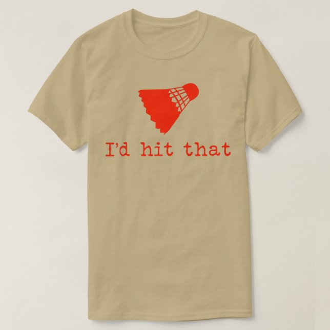 Camiseta El Shuttlecock Ix27d golpeó a T 3 (Diseño del anverso)