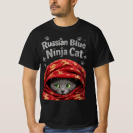 Camiseta El sigiloso y amiláceo: Gato Ninja Azul Ruso