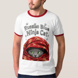 Camiseta El sigiloso y amiláceo: Gato Ninja Azul Ruso