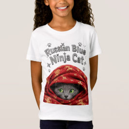 Camiseta El sigiloso y amiláceo: Gato Ninja Azul Ruso