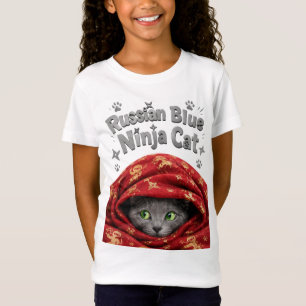 Camiseta El sigiloso y amiláceo: Gato Ninja Azul Ruso