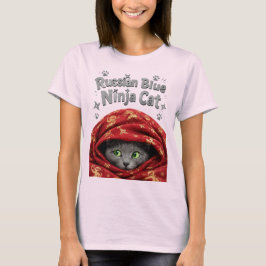 Camiseta El sigiloso y amiláceo: Gato Ninja Azul Ruso