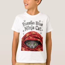 Camiseta El sigiloso y amiláceo: Gato Ninja Azul Ruso