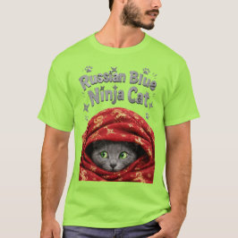 Camiseta El sigiloso y amiláceo: Gato Ninja Azul Ruso