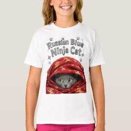 Camiseta El sigiloso y amiláceo: Gato Ninja Azul Ruso