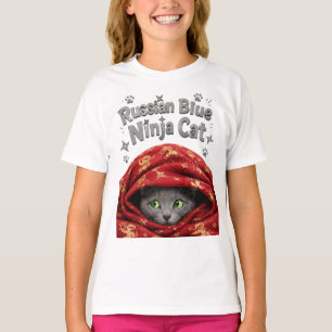 Camiseta El sigiloso y amiláceo: Gato Ninja Azul Ruso
