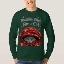 Camiseta El sigiloso y amiláceo: Gato Ninja Azul Ruso