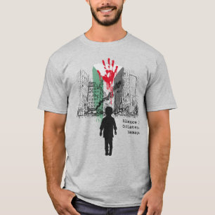 Camiseta El silencio es daño colateral – Solidaridad con Pa