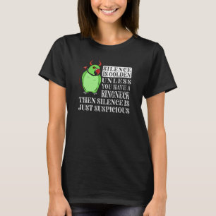 Camiseta El silencio es el loro dorado I el cuello verde in