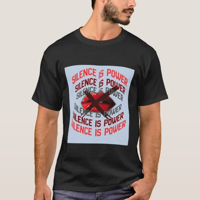 Camiseta El Silencio Es Poder Tipografía Negrita Arte (Anverso)