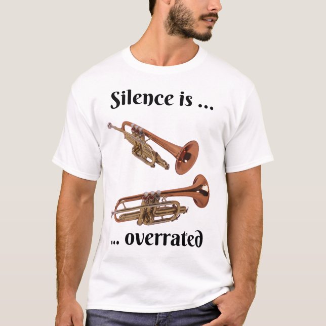 Camiseta El silencio está sobrevalorado - Trumpet (Anverso)