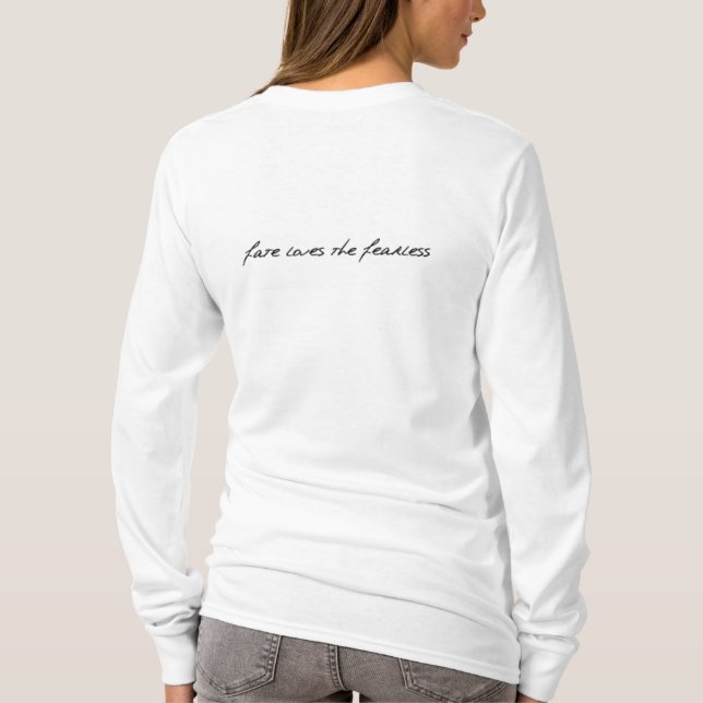 Camiseta el sino ama el audaz (Reverso)