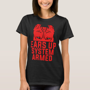 Camiseta El sistema Oars Up Armado Funny Pitbull Dog Lover