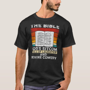 Camiseta El Sitcom del Dios de la Biblia lleno de huellas d