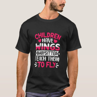 Camiseta El Sitio Del Bebé Les Enseña A Volar A La Trabajad