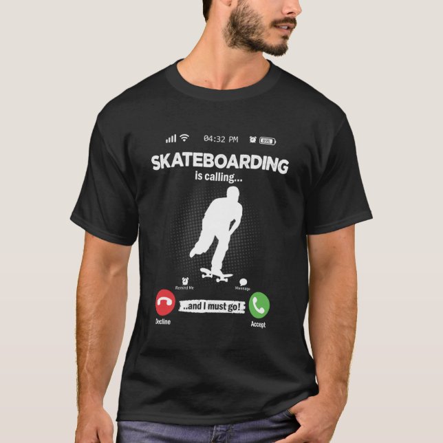 Camiseta El Skateboarding Llama I Must Go Skate Hobby S (Anverso)