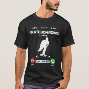 Camiseta El Skateboarding Llama I Must Go Skate Hobby S