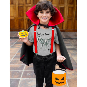 Camiseta El Skeleton de un perro divertido, Halloween infan