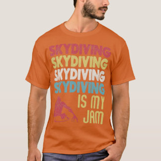 Camiseta El Skydiving Retro Vintage Es Mi Jam Typography Ar