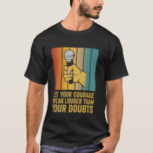 Camiseta El slam de poesía deja que tu coraje hable más fue