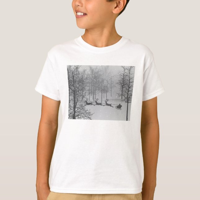 Camiseta El Sleigh de Santa en el País de las Maravillas de (Anverso)