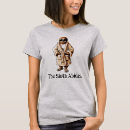 Camiseta El Sloth Abides. Eslogan de escalada