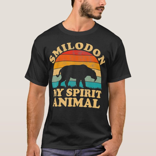 Camiseta El Smilodon es mi amigo de los tigres de animal (Anverso)