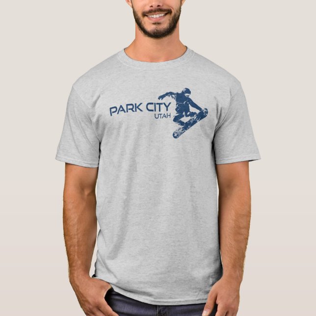 Camiseta El Snowboarder de Park City Utah (Anverso)