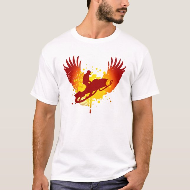 Camiseta el snowmobiling de alta fidelidad (Anverso)