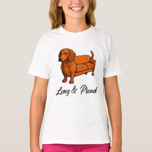 Camiseta El Sofá De Perro Wiener Largo Y Orgulloso