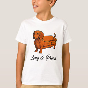 Camiseta El Sofá De Perro Wiener Largo Y Orgulloso