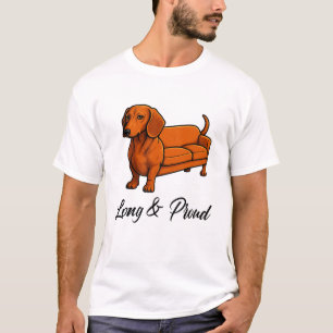 Camiseta El Sofá De Perro Wiener Largo Y Orgulloso