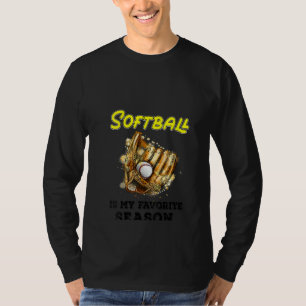 Camiseta El Softball De Mujeres Es Mi Suave Vintage De Temp