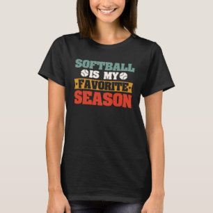 Camiseta El Softball Es Mi Softball De Temporada Favorita