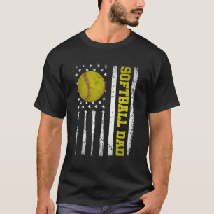 Camiseta El Softball Papá Noel La Bandera Estadounidense Pa