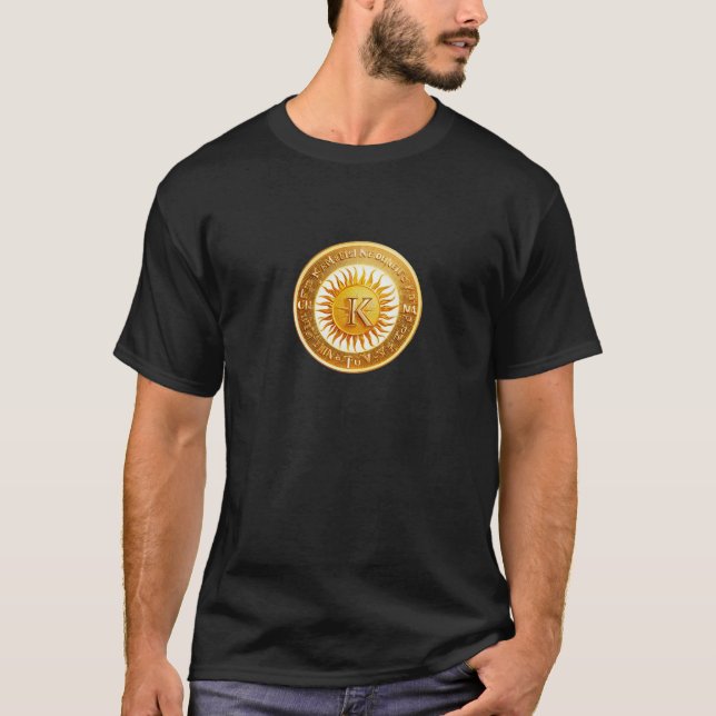 Camiseta El sol brilla con la letra k (Anverso)