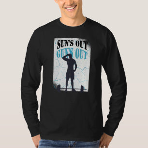 Camiseta El sol desata la construcción de cuerpos de hombre