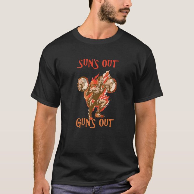 Camiseta El sol desató la aptitud para la construcción gráf (Anverso)