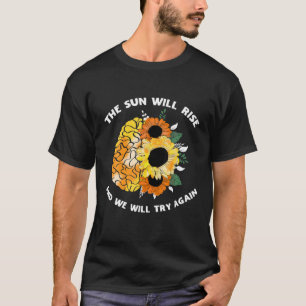 Camiseta El sol elevará las cuestiones de concientización s