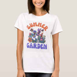 Camiseta El sol en mi jardín - Cita de naturaleza floral T-