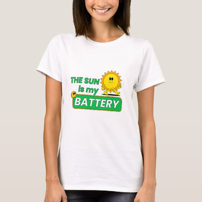 Camiseta El sol es mi batería Energía Verde (Anverso)