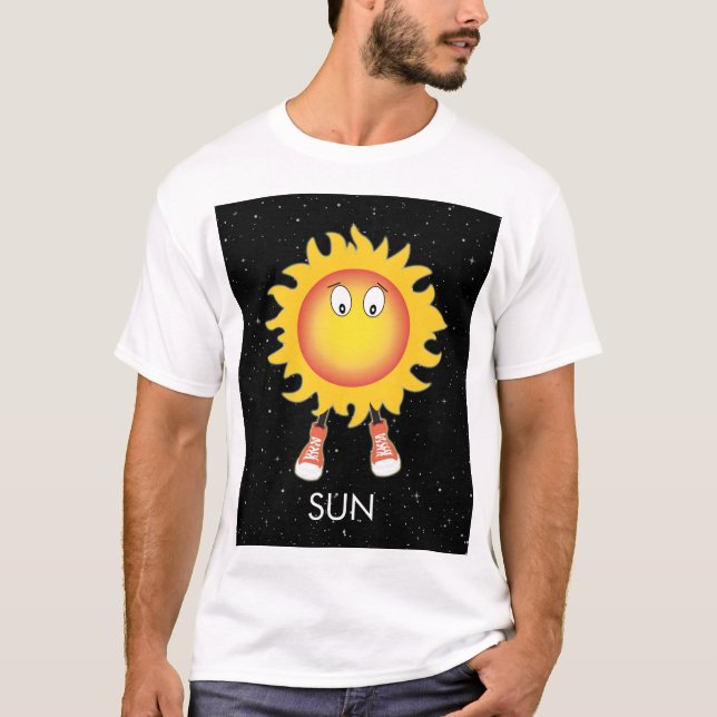 Camiseta El sol y las estrellas en el espacio (Anverso)