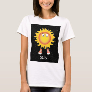 Camiseta El sol y las estrellas en el espacio