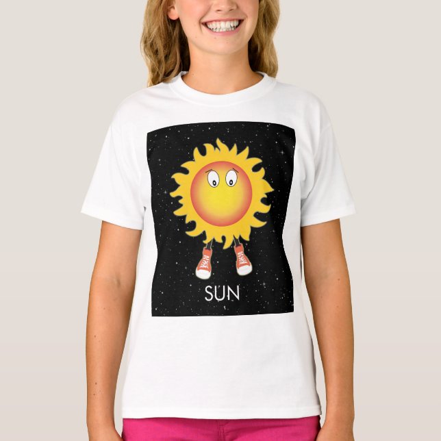 Camiseta El sol y las estrellas en el espacio (Anverso)