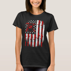 Camiseta El Soldador De Bandera Estadounidense Patriotic US